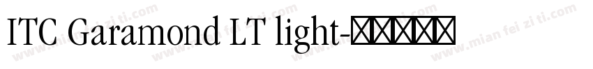 ITC Garamond LT light字体转换
